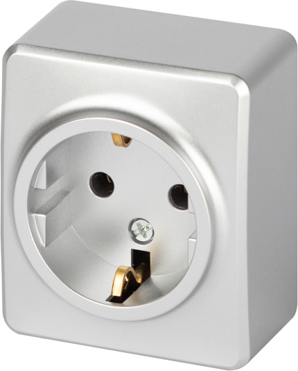 Изображение товара Розетка ЭРА Эксперт 11-2203-03 / Б0063020 (алюминий)