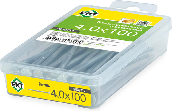 Изображение товара Гвоздь строительный ЕКТ 4.0х100 / B009772 (0.4кг)