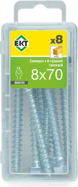 Изображение товара Саморез ЕКТ 8.0x70 / B009782 (8шт)