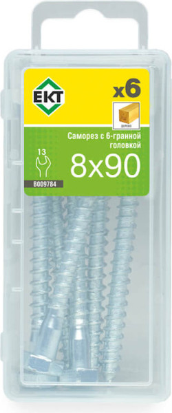 Изображение товара Саморез ЕКТ 8.0x90 / B009784 (6шт)