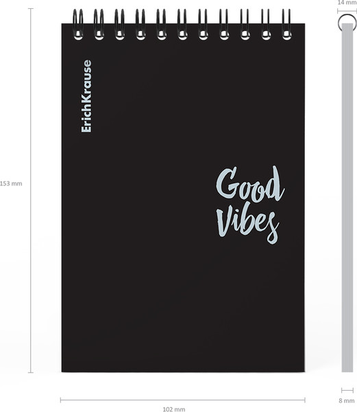 Изображение товара Блокнот Erich Krause Words / 61981 (80л, черный)