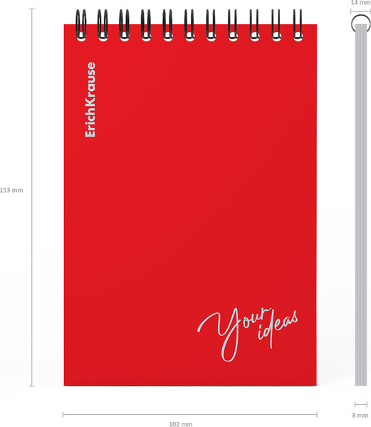 Изображение товара Блокнот Erich Krause Words / 61982 (80л, красный)