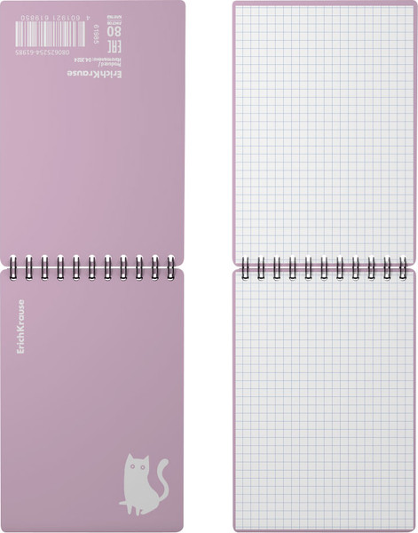 Изображение товара Блокнот Erich Krause Brave Cats / 61985 (80л, фиолетовый)