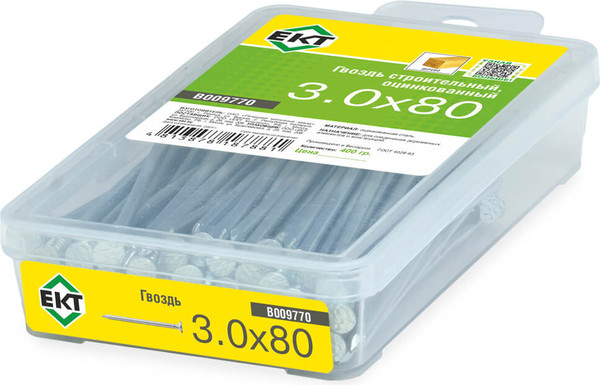Изображение товара Гвоздь строительный ЕКТ 3.0х80 / B009770 (0.4кг)