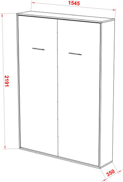 Изображение товара Шкаф-кровать трансформер Макс Стайл Smart Egger 140x200x18 (белый классический W960 ST7)