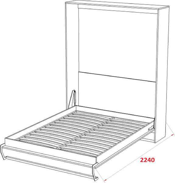 Изображение товара Шкаф-кровать трансформер Макс Стайл Smart Egger 140x200x18 (белый классический W960 ST7)