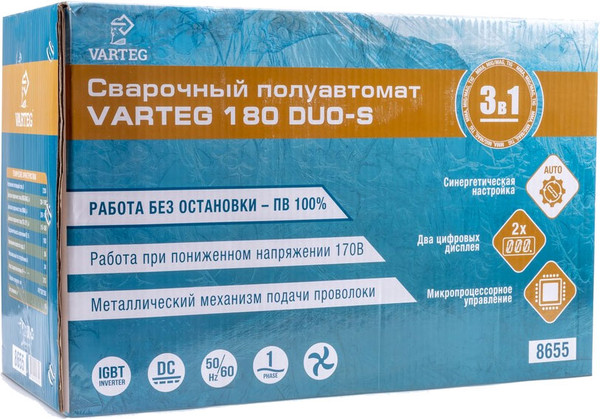 Изображение товара Полуавтомат сварочный FoxWeld Varteg 180 DUO-S / 8655