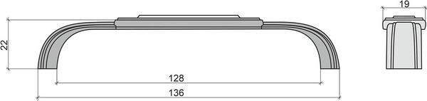 Изображение товара Ручка для мебели ДСВ FS 139 128 (старое олово/белый)