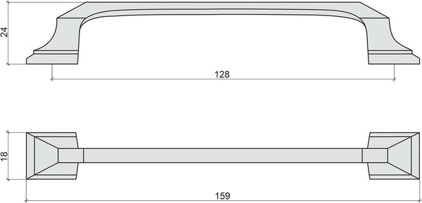 Изображение товара Ручка для мебели ДСВ FS 194 128 (старое олово)