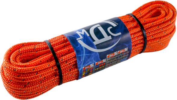 Изображение товара Шнур хозяйственный МДС 6мм 16пр / PU-156446 (20м, со светоотражающей нитью)