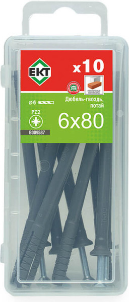 Изображение товара Дюбель-гвоздь ЕКТ 6х80 / B009587 (10шт)