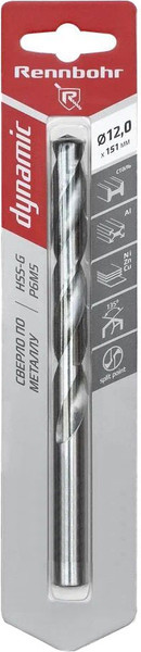 Изображение товара Сверло Rennbohr 12.0х151мм Dinamic P9M3 / 675120