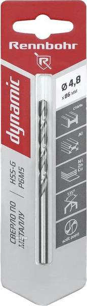 Изображение товара Сверло Rennbohr 4.8х86мм Dinamic P9M3 / 675048