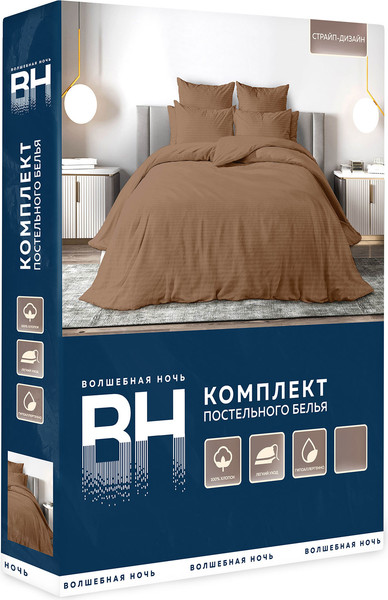 Изображение товара Комплект постельного белья Волшебная ночь Волшебная Ночь 2сп New Beige ВН 2016 8709/19 / 926528
