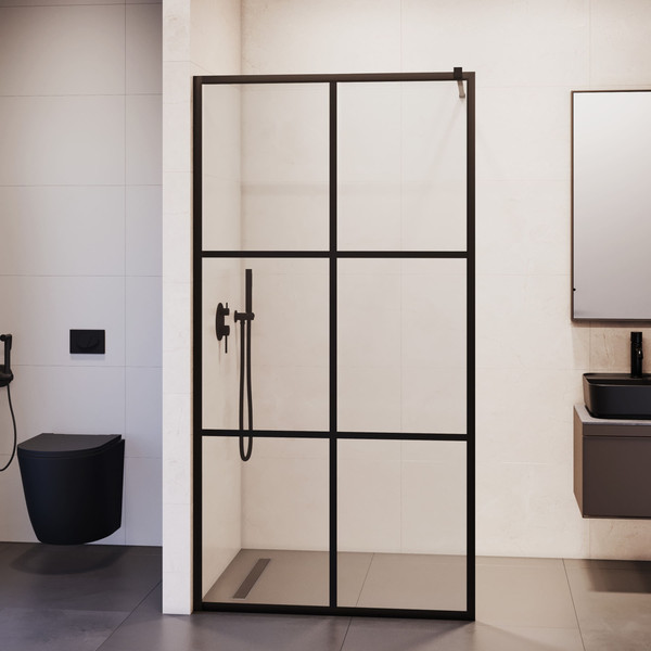 Изображение товара Душевая стенка RGW WA-11-B / 32101190-84 (90x200, прозрачное стекло/черный)