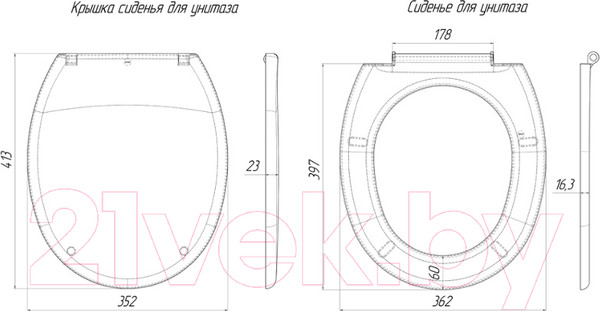 Изображение товара Сиденье для унитаза Ани Пласт WS0100