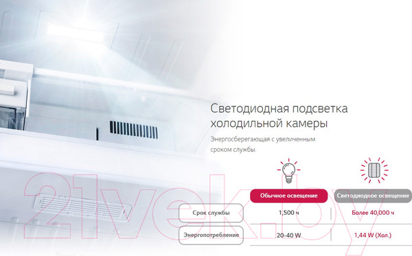 Изображение товара Холодильник с морозильником LG GA-B419SLUL