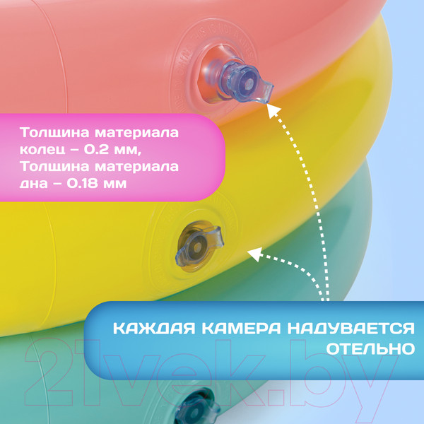 Изображение товара Надувной бассейн Intex Радуга 2 / 57107NP