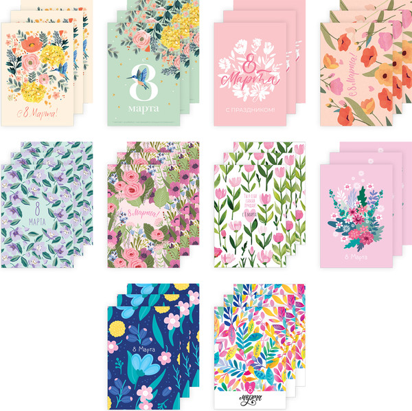 Изображение товара Набор открыток Meshu Women's Day / MS_65097 (30шт)
