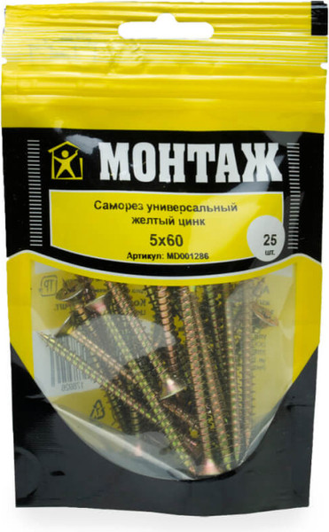 Изображение товара Саморез Монтаж Универсальный 5.0x60 / MD001286 (25шт)
