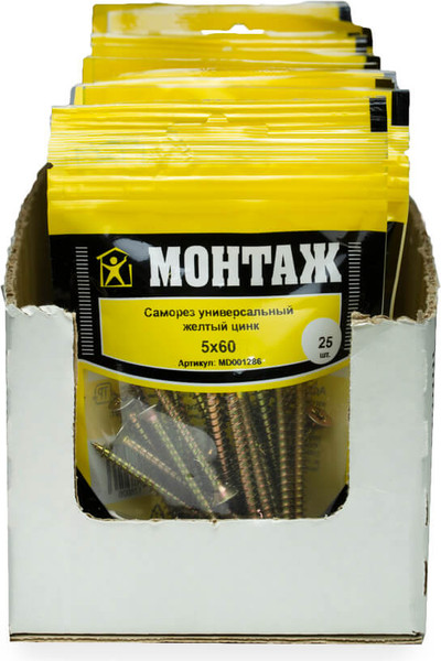 Изображение товара Саморез Монтаж Универсальный 5.0x60 / MD001286 (25шт)