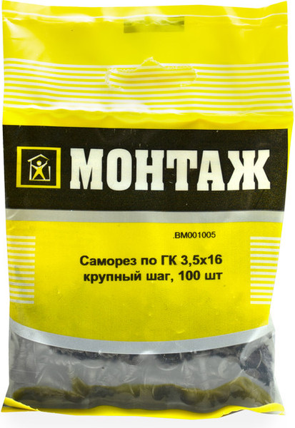 Изображение товара Саморез Монтаж 3.5х16 / BM001005 (100шт)
