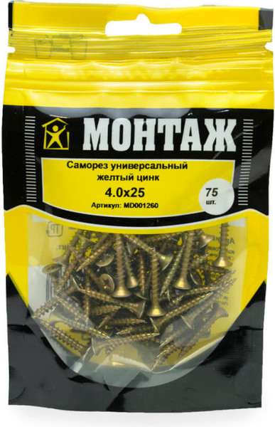 Изображение товара Саморез Монтаж 4.0x25 / MD001260 (75шт)