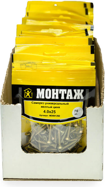 Изображение товара Саморез Монтаж 4.0x25 / MD001260 (75шт)
