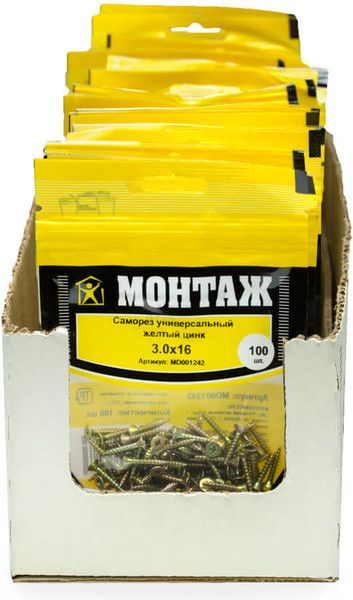 Изображение товара Саморез Монтаж Универсальный 3.0x16 / MD001242 (100шт)