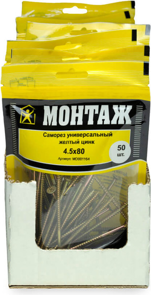 Изображение товара Саморез Монтаж Универсальный 4.5x80 / MD001164 (50шт)