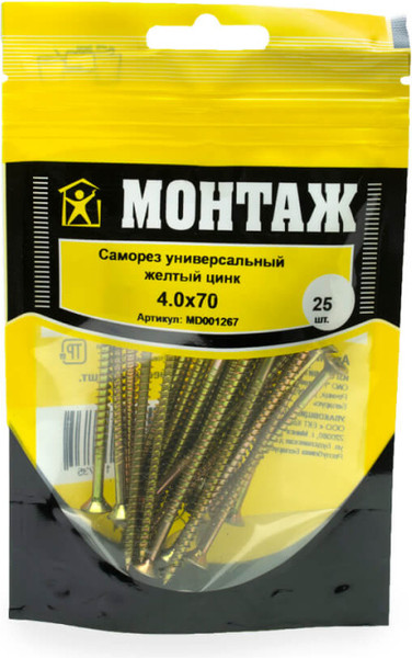 Изображение товара Саморез Монтаж Универсальный 4.0x70 / MD001267 (25шт)