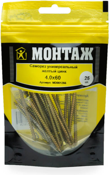 Изображение товара Саморез Монтаж Универсальный 4.0x60 / MD001266 (25шт)