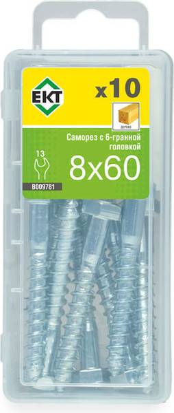 Изображение товара Набор саморезов ЕКТ 8.0x60 / B009781 (10шт)