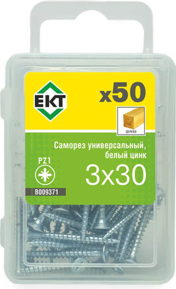 Изображение товара Саморез ЕКТ Универсальный 3.0х30 / B009371 (50шт)