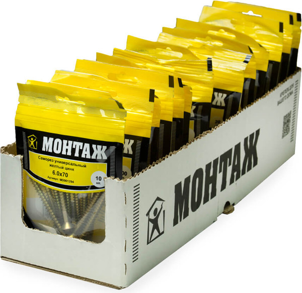 Изображение товара Саморез Монтаж Универсальный 6.0x70 / MD001294 (10шт)