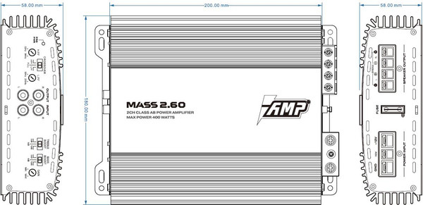 Изображение товара Автомобильный усилитель AMP Mass 2.60