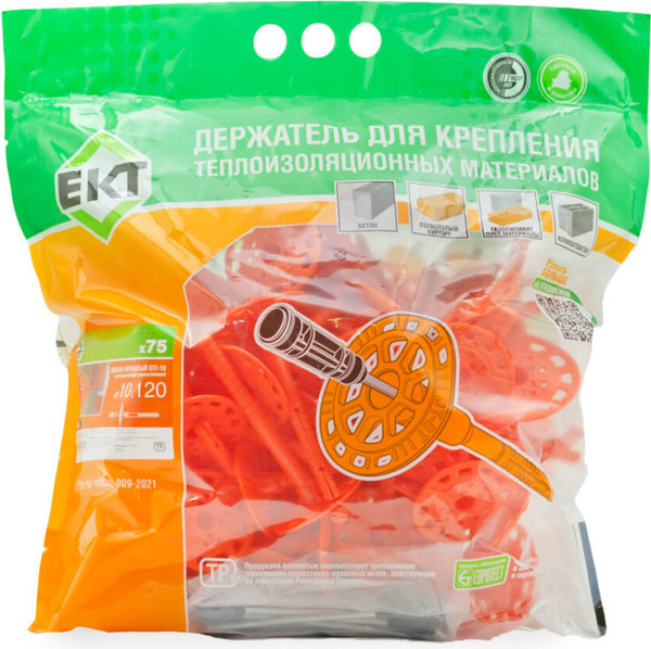 Изображение товара Дюбель для теплоизоляции ЕКТ 10х120 / B009938 (75шт)