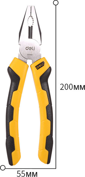 Изображение товара Плоскогубцы Deli EDL2008 (желтый/черный)