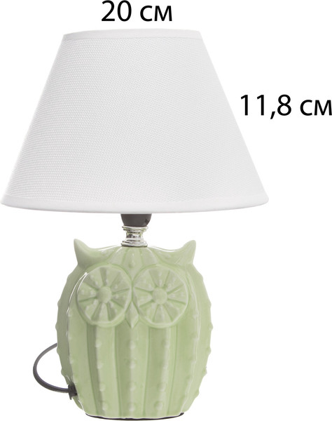 Изображение товара Прикроватная лампа Risalux Сова 10337291 (салатовый)