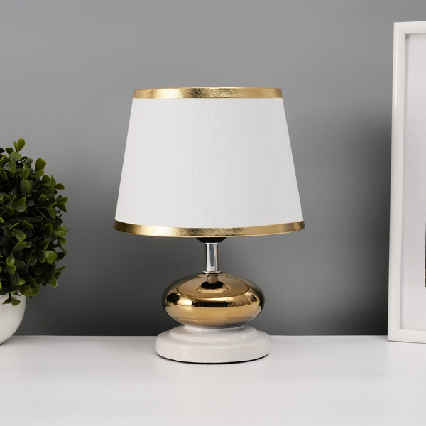 Изображение товара Прикроватная лампа Risalux Капли 10767331 (белый/золото)