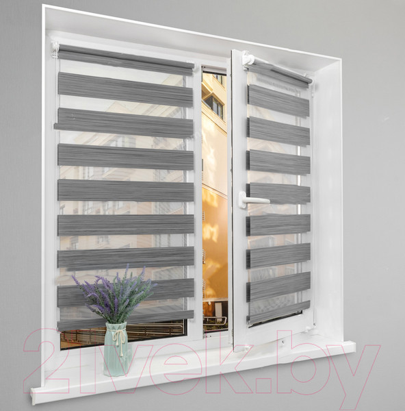 Изображение товара Рулонная штора Lm Decor ДН LB 21-01 220x185 (черно-серый)