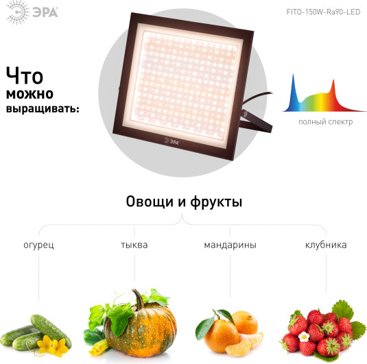 Изображение товара Светильник для растений ЭРА FITO-150W-Ra90-LED / Б0059880