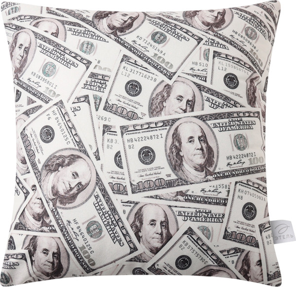 Изображение товара Подушка декоративная Этель Dollars / 10805387 (40x40, велюр)