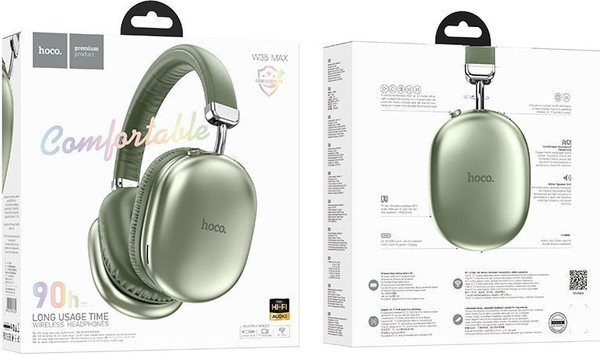 Изображение товара Беспроводные наушники Hoco W35 Max (зеленый)