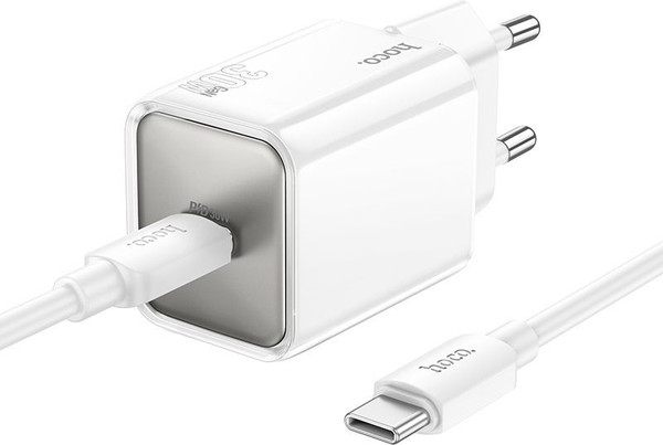 Изображение товара Зарядное устройство сетевое Hoco N47 PD30W Type-C (белый)