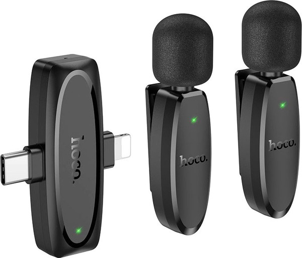 Изображение товара Микрофон Hoco L15 Lightning/Type-C (черный)