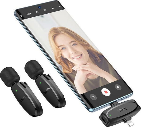 Изображение товара Микрофон Hoco L15 Lightning/Type-C (черный)