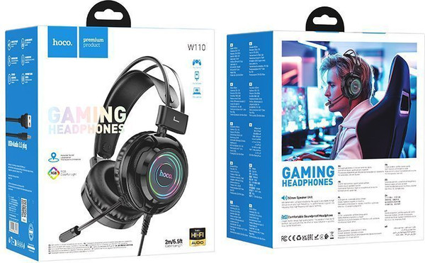 Изображение товара Наушники-гарнитура Hoco W110 (черный)