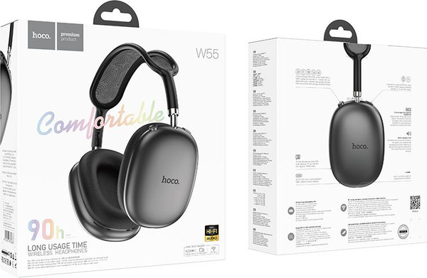 Изображение товара Беспроводные наушники Hoco W55 Plus ANC (металлик)