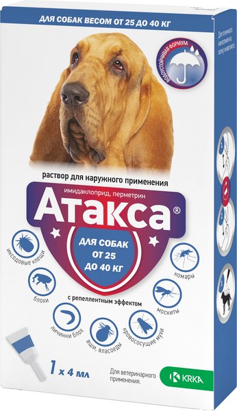 Изображение товара Капли от блох KRKA Атакса (4мл)